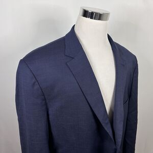 Kenneth Cole Awearness 52L Sport Coat Wool Blend Blue Two Button Double Vented
